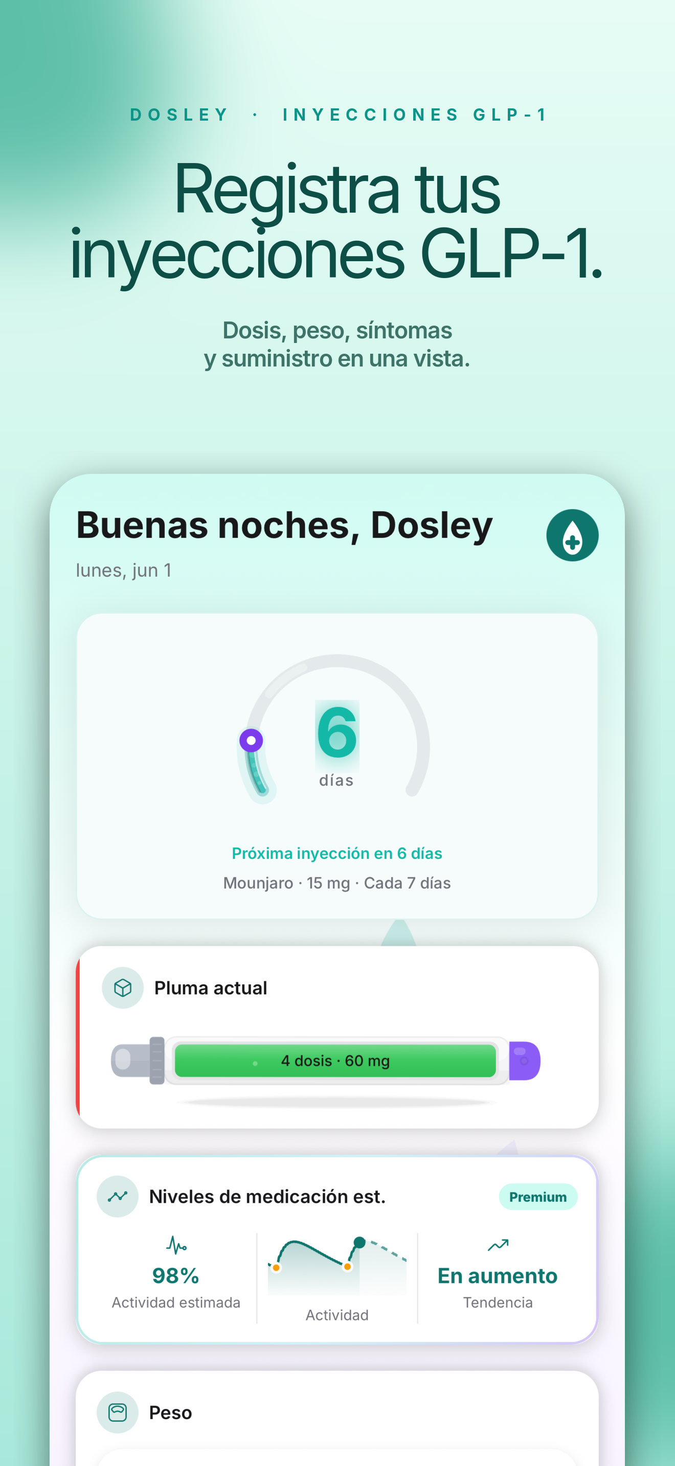 Panel de inicio de Dosley