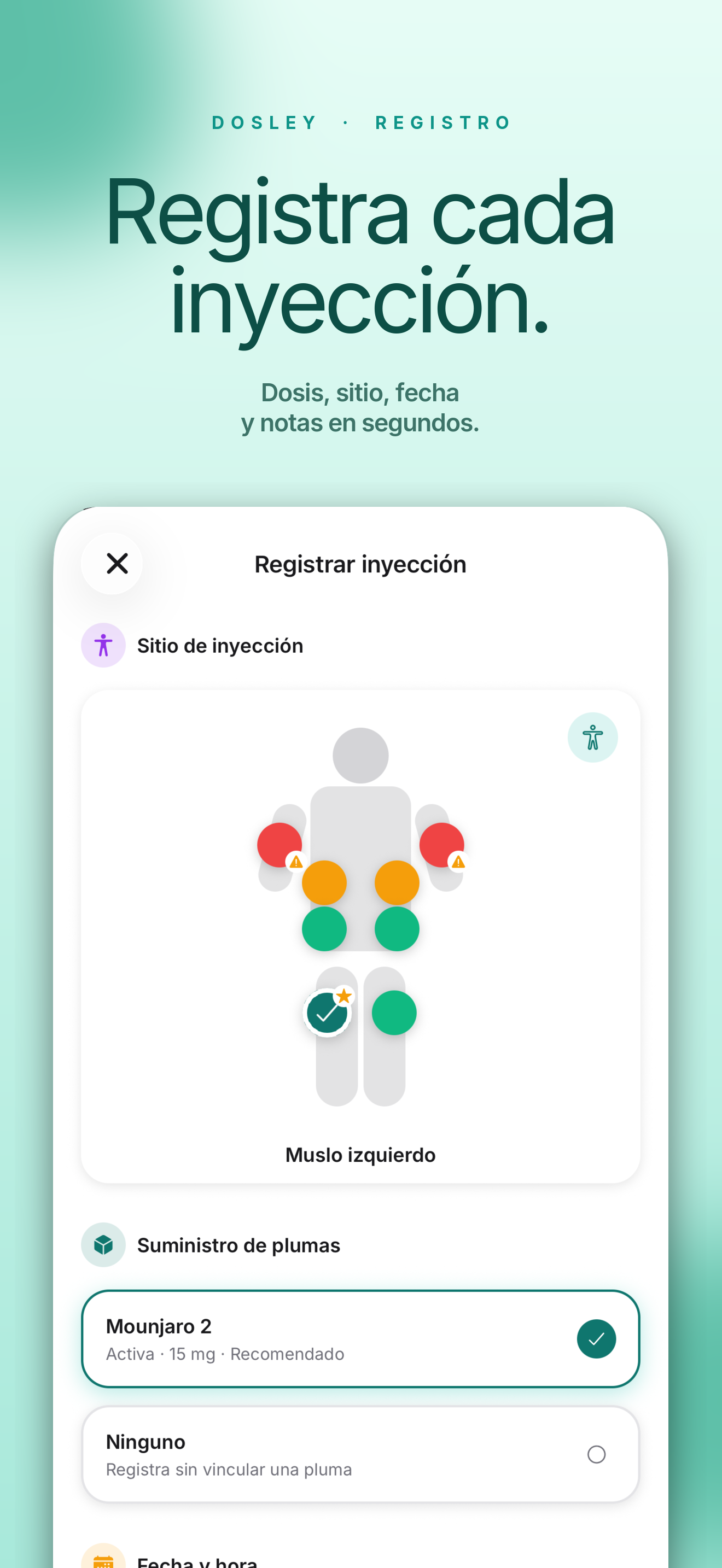 Registro de inyecciones